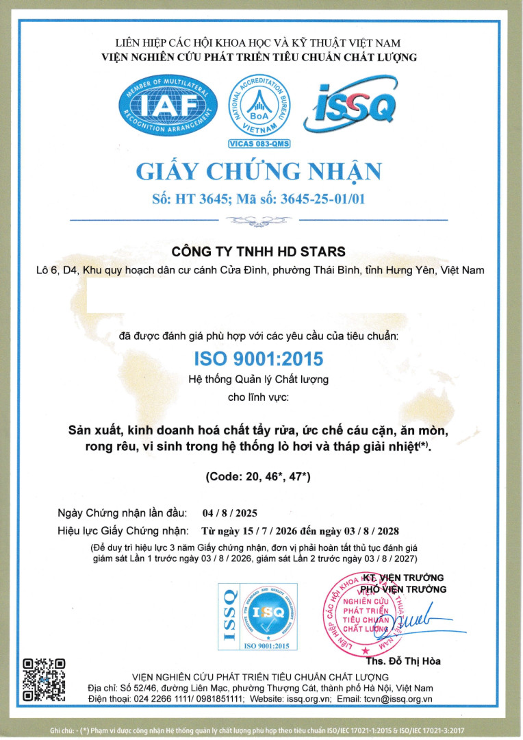 CHỨNG NHẬN ISO 9001:2015